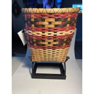 Vintage Cherokee style basket with iron base-handmade Nancy Jones